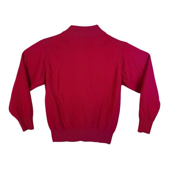Vintage The He-Ro Group 100% Cashmere Pink Fuchsia Sweater Size Medium - Picture 5 of 11